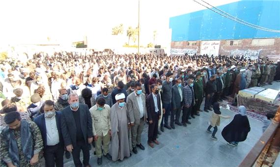پیکر پاک 2 شهید گمنام در جیرفت تشییع شد