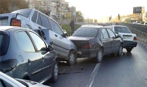 وقوع تصادف زنجیره‌ای در حومه شهر کرمان؛ 7 نفر مصدوم شدند