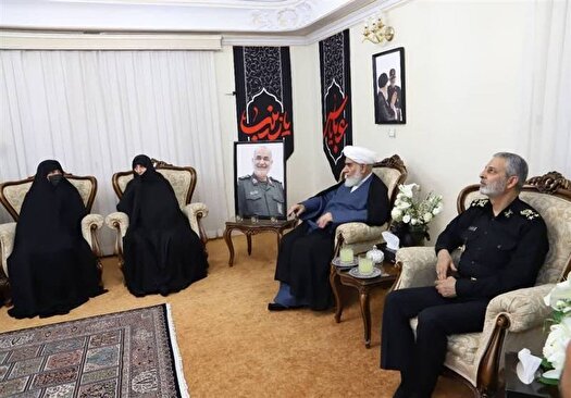 دیدار حجت‌الاسلام گلپایگانی و سرلشکر موسوی با خانواده‌های شهدای اقتدار