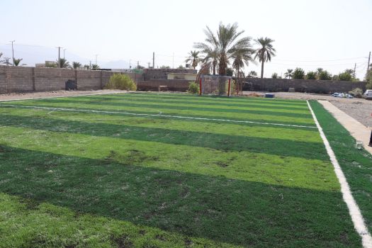 ۲ زمین چمن مصنوعی درون مدرسه ای در جیرفت افتتاح شد