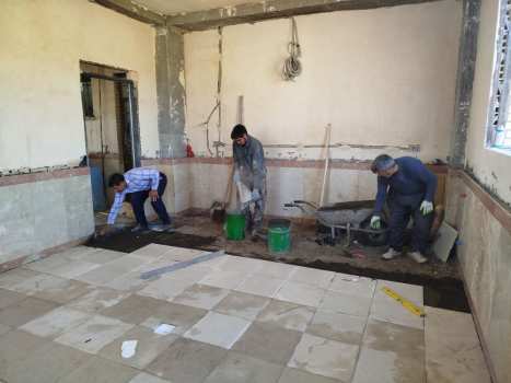 ساخت مدرسه دوکلاسه‌ با مشارکت مردم در روستای قیه‌بلاغی مراغه