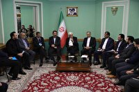 دیدار عارف و دانشجویان ایرانی در روسیه