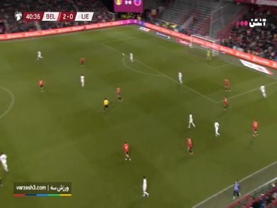 گل سوم بلژیک به لیختن اشتاین