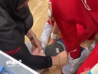 مصدومیت نسترن گودرزی ملی‌پوش تیم ملی هندبال زنان که در دقایق پایانی بازی