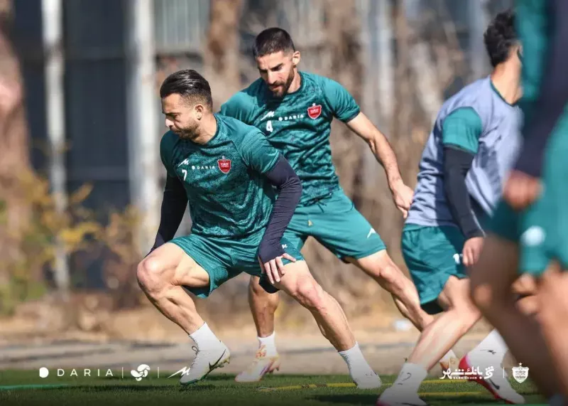 تورم رگ‌های سروش در تمرینات سنگین پرسپولیس