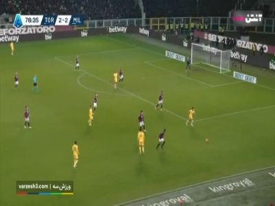 گل سوم میلان به تورینو (پولیشیچ)