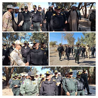 بازدید جانشین فرمانده کل انتظامی از یگان تکاوری مستقر در شهرستان بم