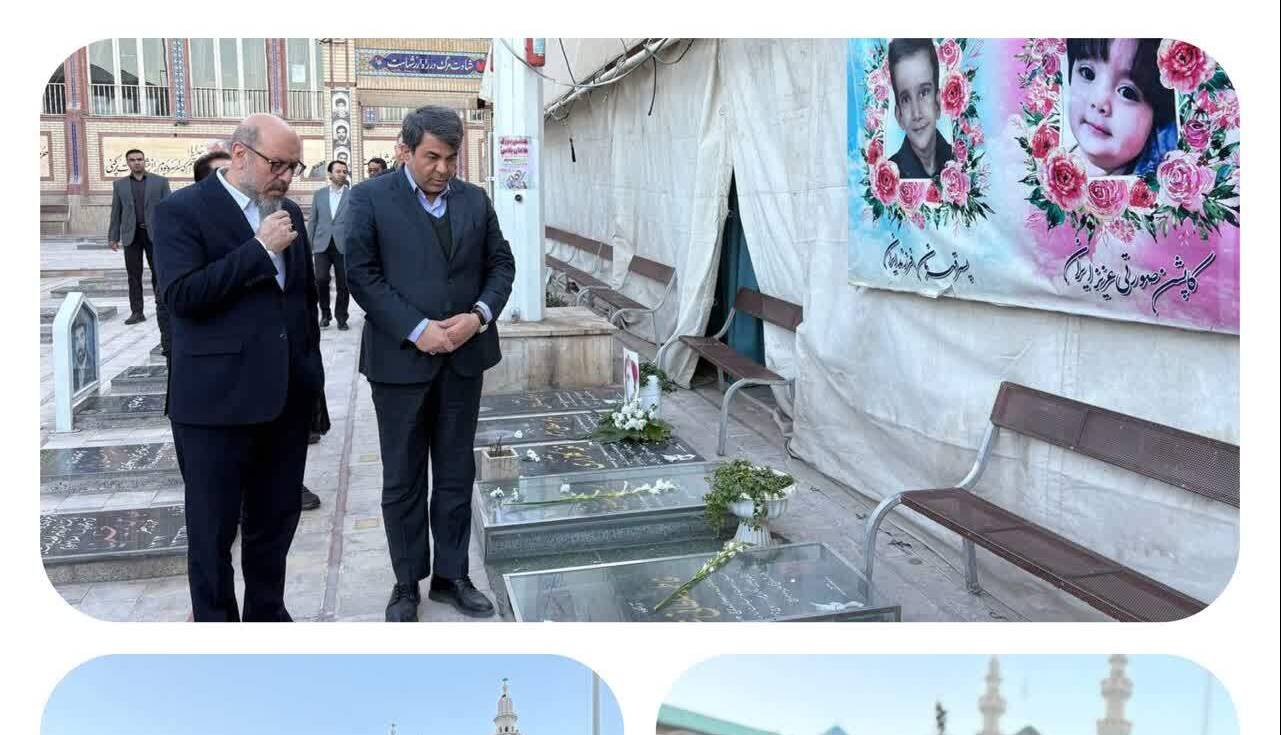 ادای احترام رئیس بنیاد مستضعفان و استاندار به مقام شامخ شهدا در کرمان