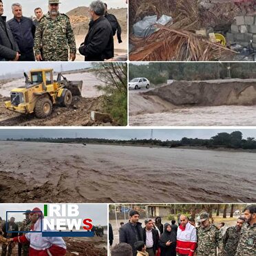 بازدید بسیج  از مناطق سیل زده