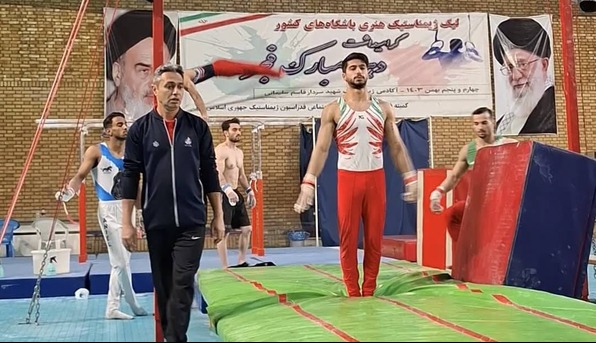 حضور مربی کرمانی در اردوی تیم ملی ژیمناستیک