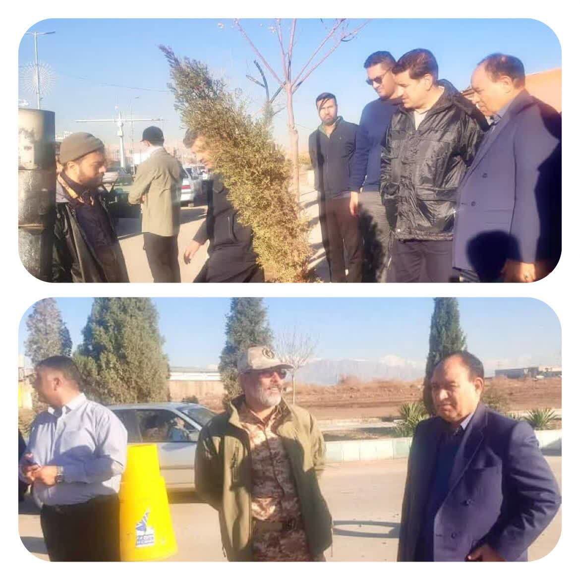 بازدید فرماندار و مدیرکل امنیتی استانداری از ایست‌ بازرسی‌های ورودی شهر کرمان