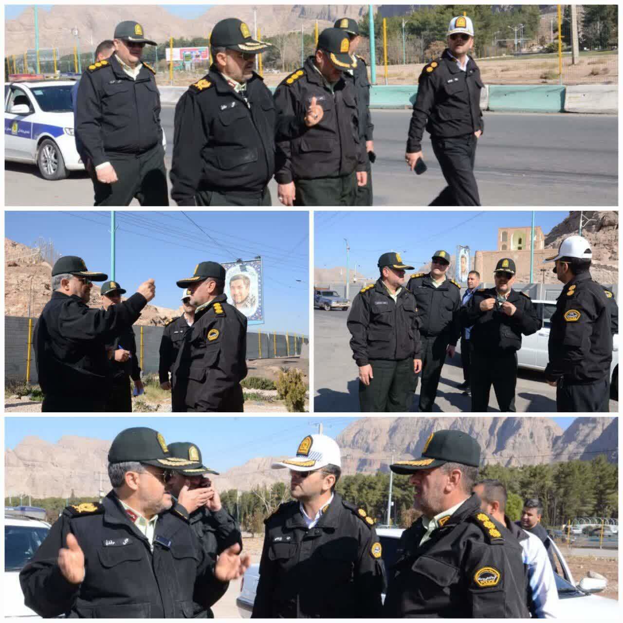 بازدید میدانی فرمانده انتظامی استان از محدوده گلزار شهدای کرمان