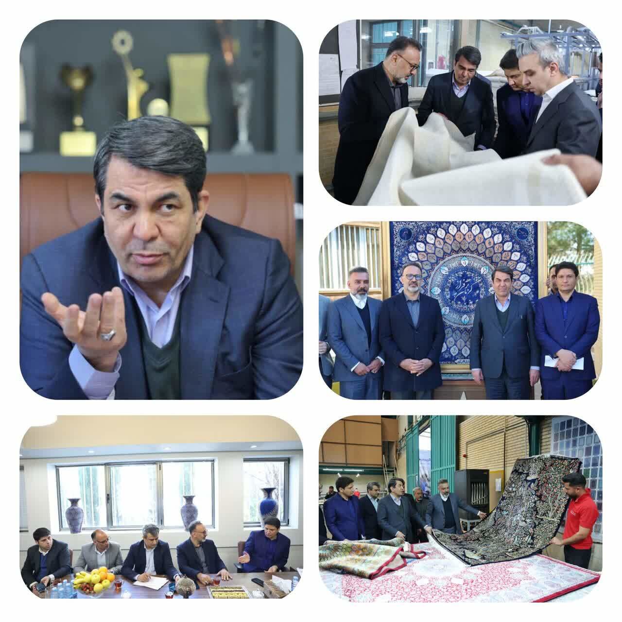 بازدید استاندار کرمان از کارخانه فرش الماس کویر