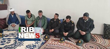 دیدار فرمانده انتظامی "فاریاب" با خانواده شهید "سجاد شمس الدینی