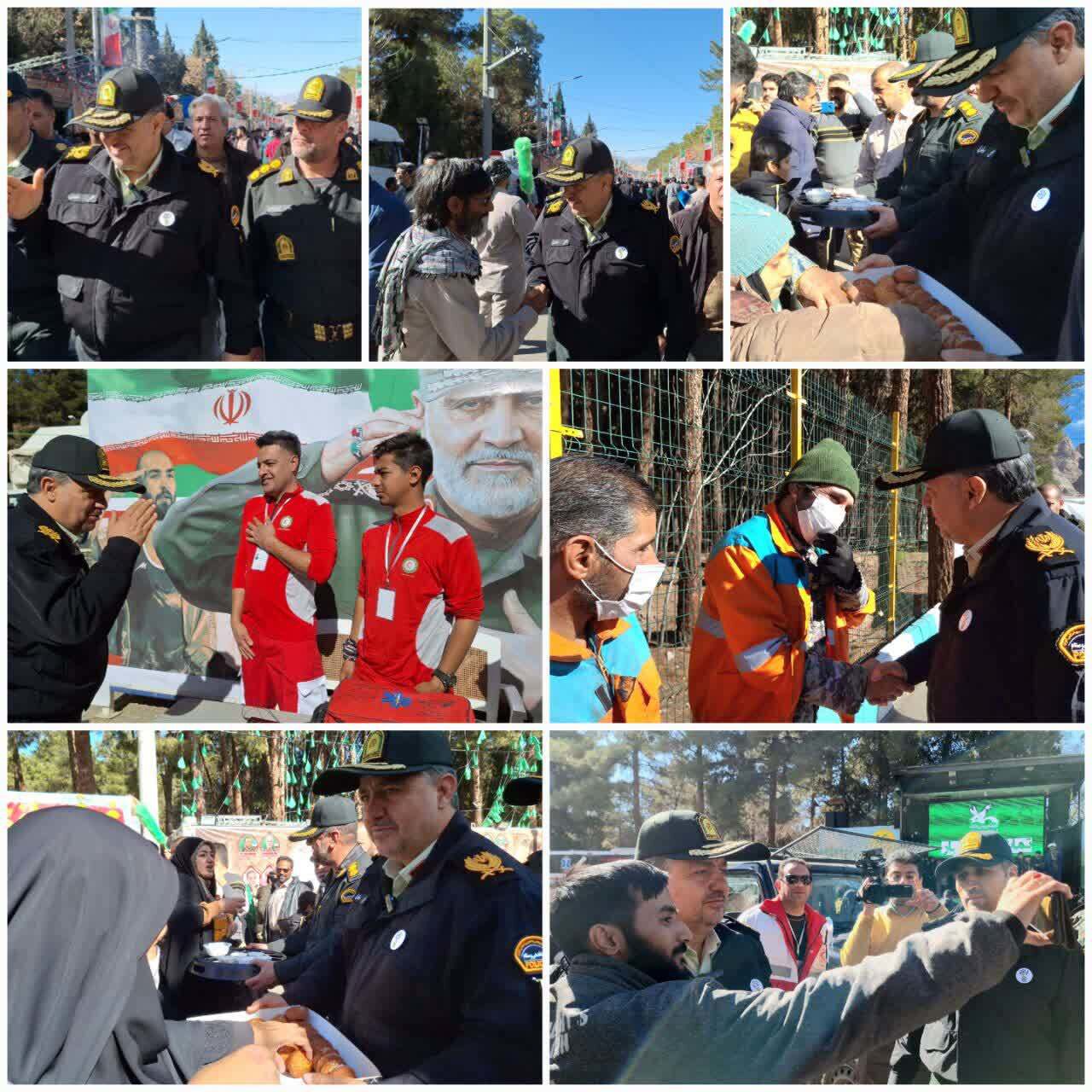 گفتگوی صمیمانه فرمانده انتظامی استان با زوار مرقد مطهر سردار دل‌ها