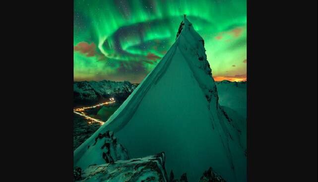 عکس روز ناسا از نمایش سبزرنگ شفق قطبی