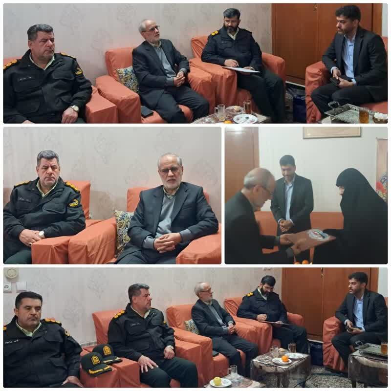 دیدار رئیس اشراف فرماندهی کل انتظامی با خانواده شهید حمید مومنی