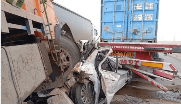 طوفان شن مرگ‌بار در جاده انار