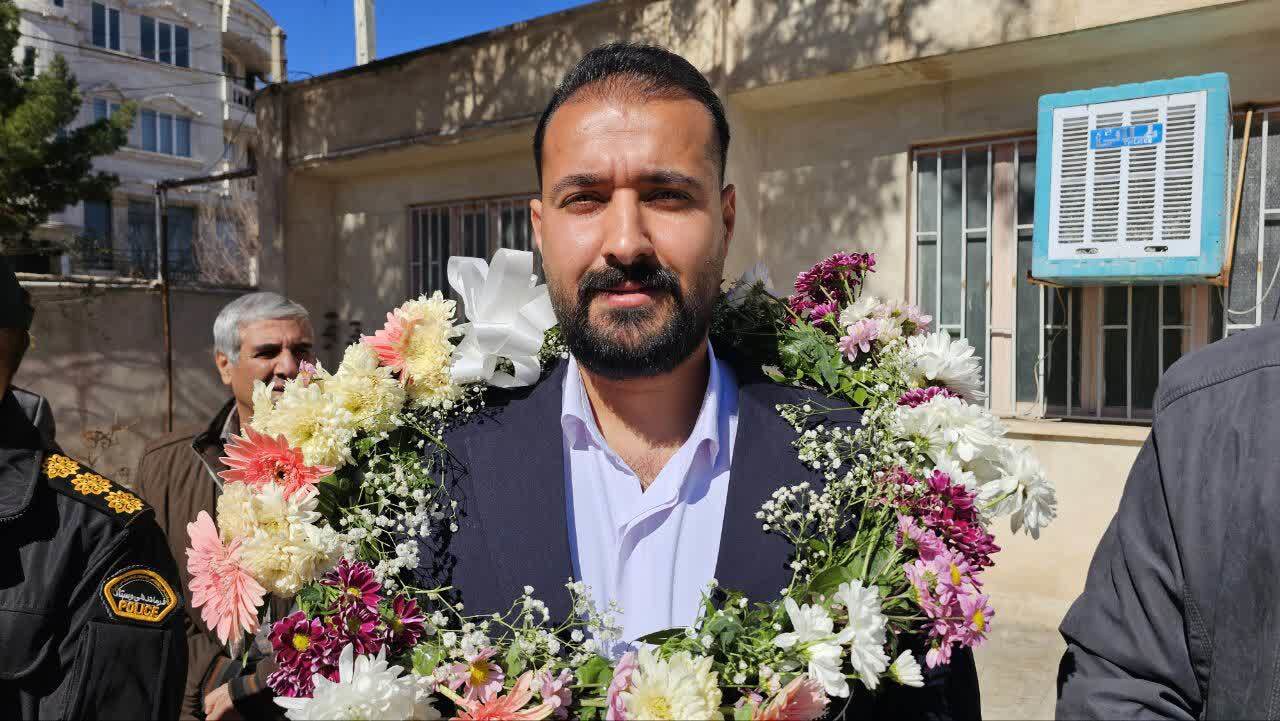 مراسم استقبال از داور جوان سیرجانی در مسابقات جهانی کاراته