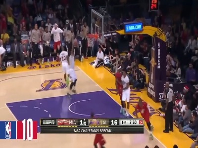 ۱۰ حرکت برتر لبران جیمز در NBA