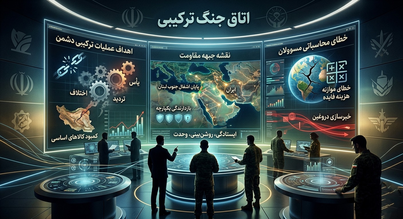 اتاق جنگ ترکیبی؛ از تلاش برای خطای محاسباتی مسئولان تا شرط مقاومت برای پایان جنگ