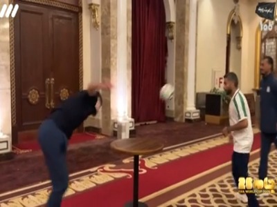 تنیس فوتبالی جالب میان بازیکنان تیم ملی و میثاقی!