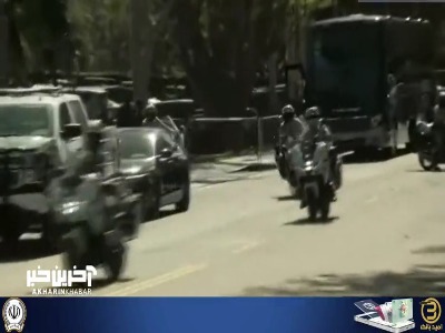رسیدن اتوبوس تیم ملی ایران به ورزشگاه سوفای